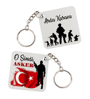 Askere Hediye O Şimdi Asker İsimli Anahtarlık