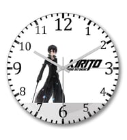 Sword Art Online Kirito Duvar Saati Bombeli Gercek Cam