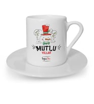 BK Gift Kişiye Özel Mutlu Yıllar Türk Kahvesi Fincanı  1