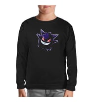Pokemon Go - Gengar Siyah Çocuk Sweatshirt