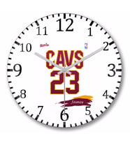 Cavs 23 James Clara Roxx Ink Duvar Saati Bombeli Gercek Cam