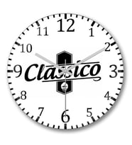 Classico -Branco Masculino e Feminino Duvar Saati Bombeli Gercek