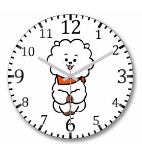 Bts Bt21 Rj Duvar Saati Bombeli Gercek Cam