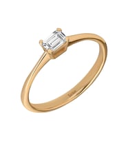 Sirius E Renk 0,30 Karat Emerald Kesim Pırlanta Tektaş Yüzük 0731R0033
