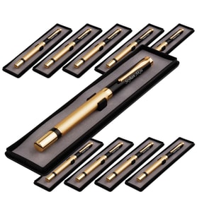 BK Gift Kişiye Özel Kutulu Lüks Siyah Kalem Set 10 Adet Model 1511