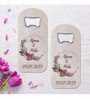 Mor Çiçek Nikah Hatırası Temalı Uzun (dik ) Açacak Magnet