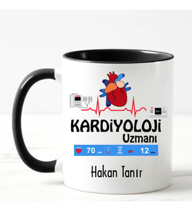 Kardiyoloji Uzmanı Kupa Bardağı Siyah
