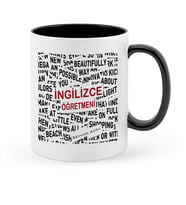 BK Gift Kişiye Özel İngilizce Öğretmeni Siyah Kupa Bardak  3