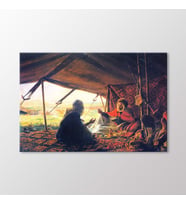 Arty Tablo Çadırda Kahve İçen Cezayirliler Tablo (Karışık)