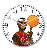 Nba Lebron James Duvar Saati Bombeli Gercek Cam