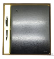 Scrikss İsme Özel Deri Tablet Portföy Hediye Seti MD-563 Siyah  A4 Deri Defter + Touch Kalem  Scrikss Kalem  İsme Özel Kalem  Hediyelik Set
