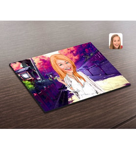 BK Gift Kişiye Özel Kadın Model Karikatürlü Ahşap Puzzle-2