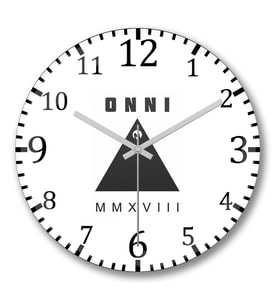 Onni Triangulo Mmxviii Duvar Saati Bombeli Gercek Cam