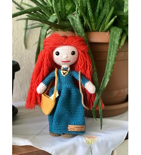 Amigurumi Merida Bebek (Krem)