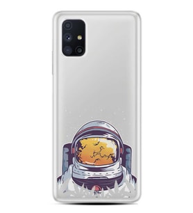 Kılıfland Samsung Galaxy M51 Kılıf Silikon Resimli Kapak Astronaut Smoke Stok 265