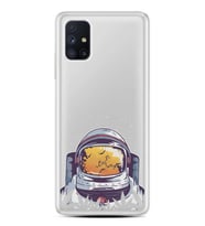 Kılıfland Samsung Galaxy M51 Kılıf Silikon Resimli Kapak Astronaut Smoke Stok 265