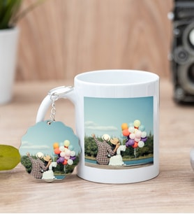Kişiye Özel Fotoğraflı Kupa Bardak Ve Anahtarlık Set