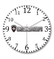 Umbrella Corps Duvar Saati Bombeli Gercek Cam
