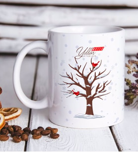 BK Gift Kişiye Özel İsimli Yılbaşı Mutlu Yıllar Beyaz Kupa Bardak-25