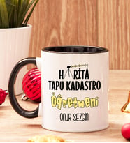 Harita Tapu Kadastro Öğretmenine Hediye Renkli Kupa Bardak