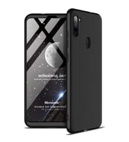 Microsonic Samsung Galaxy A11 Kılıf Double Dip 360 Protective Siyah