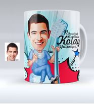 BK Gift Kişiye Özel Bay Diş Hekimi Karikatürlü Beyaz Kupa Bardak  2
