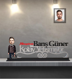 Kişiye Özel  Seksenler Siyah Önlük Karikatürlü Kolay Yetişmiyor Ahşap Biblo Bay-1