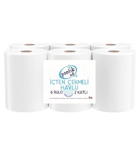 Pratiksoft İçten Çekmeli Kağıt Havlu 6 Rulo