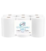 Pratiksoft İçten Çekmeli Kağıt Havlu 6 Rulo