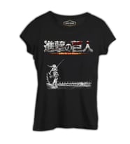Attack on Titan  Siyah Kadın Tshirt