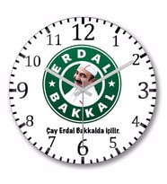 Erdal Bakkal  Duvar Saati Bombeli Gercek Cam