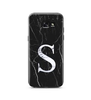 Samsung A5 (2015) Siyah Mermer Harf Tasarımlı Telefon Kılıfı S-Harfi 