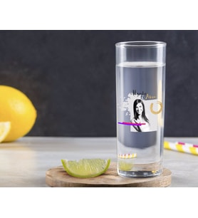 BK Gift Kişiye Özel Renkli Baskılı İsimli Fotoğraflı Vodka Bardağı-5 (Beyaz)