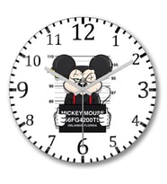 Mickey Mouse Duvar Saati Bombeli Gercek Cam