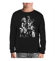 Anime Heros Siyah Çocuk Sweatshirt
