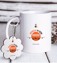 BK Gift Kişiye Özel Mesleki Havacılık ve Uçak Mühendisi Beyaz Kupa ve Anahtarlık Hediye Seti (Model 1)