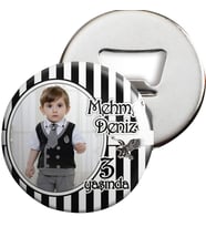 Siyah Beyaz Konsept Açacaklı Magnet Kişiye Özel