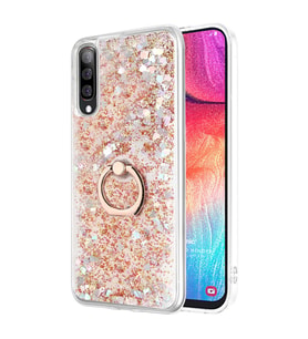 Microsonic Samsung Galaxy A30s Kılıf Glitter Liquid Holder Gold