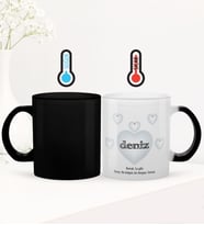 BK Gift Kişiye Özel Sevgili İsim Anlamı Sihirli Cam Kupa Bardak - 3