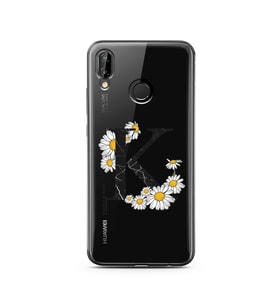 Papatya Harf Tasarım Süper Şeffaf Silikon Telefon Kılıfı Huawei P20 Lite   K-Har