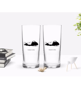 BK Gift Kişiye Özel Renkli Baskılı Bursa Tasarımlı Turistik İkili Rakı Bardağı Seti-3 (Beyaz)