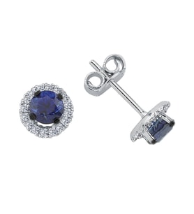 Sirius Pırlanta ve Safir Taşlı Küpe 0723E0024