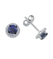 Sirius Pırlanta ve Safir Taşlı Küpe 0723E0024