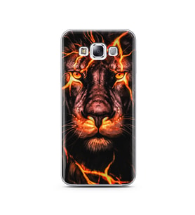 Aslan Neon Tasarım Süper Şeffaf Silikon Telefon Kılıfı Samsung E7