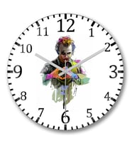 Coringa Heath Ledger Joker Duvar Saati Bombeli Gercek Cam