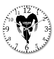 Wolverine Logan Duvar Saati Bombeli Gercek Cam