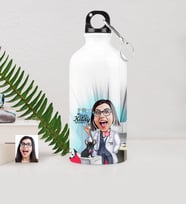BK Gift Kişiye Özel Bayan Veteriner Hekim Karikatürlü Metal Suluk 500 Ml 1