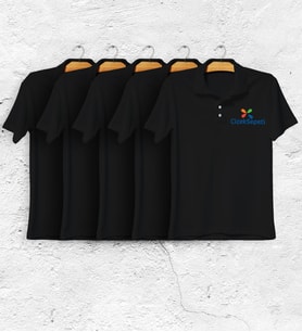 Firmalar İçin 50 Adet 1 Kalite Logo Baskılı Siyah Polo Yaka Tişört