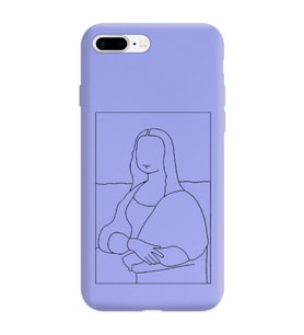 Iphone 8 Plus Çizgi Tasarımlı Mor Lansman Telefon Kılıfı