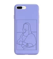 Iphone 8 Plus Çizgi Tasarımlı Mor Lansman Telefon Kılıfı